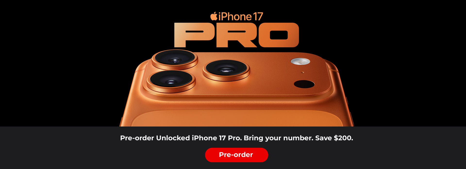 Unlocked iPhone 17 (all models) pre-orders will receive an instant $50 discount. Get an additional $150 rebate after 90 days on a $20+ monthly plan when you complete a successful number transfer. Additionally, the unlocked iPhone 15 Pro and 15 Pro Max (512GB) are currently eligible for an instant $300 discount and a $300 rebate. Customers can also enjoy a $300 rebate on select iPhone models and a $150 rebate on all others. All rebates are issued after three consecutive months of AutoPay on qualifying GSMA plans starting at $20/month. These offers are available to both new and existing customers with eligible plans.